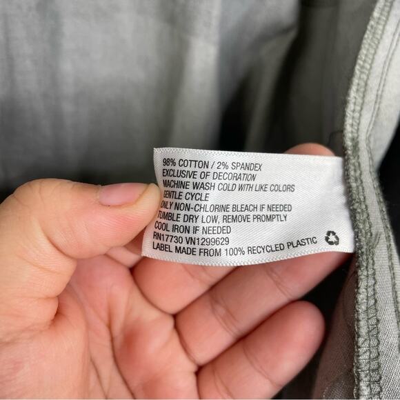 Knox Rose camo peplum button down lightweight jacket size Large - Picture 10 of 12